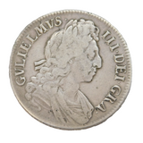 King William III Silver 3rd Bust 1696 Crown Coin Antique Fine Condition