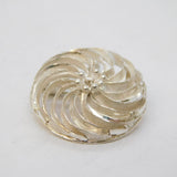 Sterling Silver Floral Swirl Brooch Pin Vintage c1970s