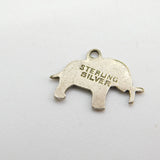 Sterling Silver Little Elephant Charm Pendant Vintage c1970