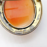 Theodor Fahrner Sterling Silver Gilt Cameo Brooch Pin Vintage c1970