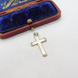 Sterling Silver Cross Charm Pendant Vintage c1970