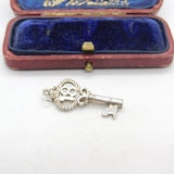 Sterling Silver 18th Birthday Key Charm Pendant Vintage c1970