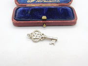 Sterling Silver 18th Birthday Key Charm Pendant Vintage c1970