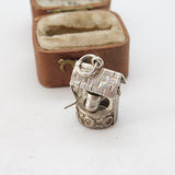 Sterling Silver Good Luck Wishing Well Charm Pendant Vintage c1970