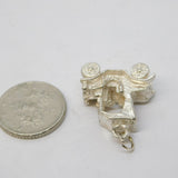 Sterling Silver Motor Car Charm Pendant Vintage c1970