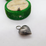 Sterling Silver Puffy Heart Charm Pendant Vintage c1970
