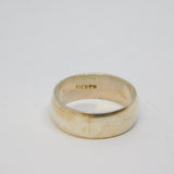 Sterling Silver 6mm Wide Wedding Band Ring Vintage c1970 Size I 1/2