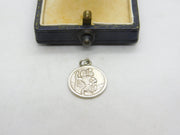 Sterling Silver St Christopher Travel Charm Pendant Vintage c1970