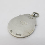 Sterling Silver & Enamel Leicestershire Football Fob Medal Antique Art Deco