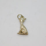 Sterling Silver Siamese Cat Charm Pendant Vintage c1970