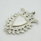 Art Deco Sterling Silver Crown & Wreath Fob Medal Antique 1917 Birmingham