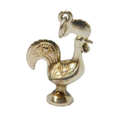 Sterling Silver Portugese Cockerel Charm Pendant Vintage c1970