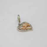 Rose Gold On Sterling Silver Two-Tone Graduation Charm Pendant Vintage c1970