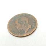 Italian King Vittorio Emanuele II 5 Centesimi Coin Antique 1861 Victorian