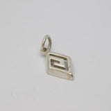 Sterling Silver Geometric Shape Charm Pendant Vintage c1970