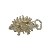 Sterling Silver Prickly Hedgehog Charm Pendant Vintage c1970