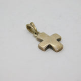 Sterling Silver Minimalist Cross Charm Pendant Vintage c1970s