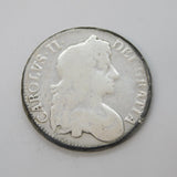 King Charles II Silver Fourth Bust 1679 Crown Coin Fair Condition