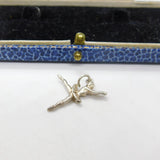 Sterling Silver Leaping Ballerina Charm Pendant Vintage c1970