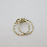 Sterling Silver Double Intertwined Infinity Knot Dress Ring Modern c1990 Size P