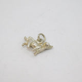 Sterling Silver Cow Charm Pendant Vintage c1970