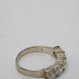 Sterling Silver Five-Stone Spinel Set Dress Ring Vintage c1970 Size O UK