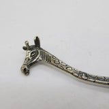 Italian .800 Silver Novelty Giraffe Figurine Vintage c1980s
