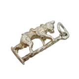 Sterling Silver Warwick Bear Charm Pendant Vintage c1970s