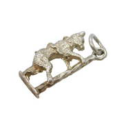 Sterling Silver Warwick Bear Charm Pendant Vintage c1970s