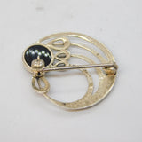 Sterling Silver Enamel Rennie Mackintosh Style Brooch Pin Vintage c1970s