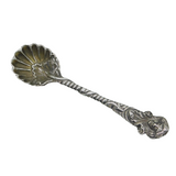 Victorian Sterling Silver Fairy & Snake Pattern Mustard Spoon Antique 1850