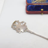 Sterling Silver & Enamel Cardiff Souvenir Spoon 1919 Birmingham Antique