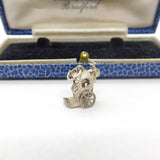 Sterling Silver Traditional Carriage Charm Pendant Vintage c1970