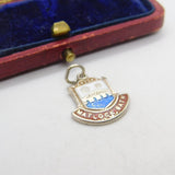 Sterling Silver and Coloured Enamel Travel Shield Matlock Bath Charm c1970
