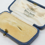 Art Deco Tooled Leather Jewellery Brooch Box 'Hill Bros, Stroud' Antique c1920s