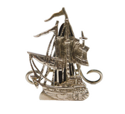 Victorian Sterling Silver Naval Ship Menu Holder Antique 1896 London