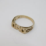Sterling Silver "DAD" Band Dress Ring Vintage c1970 Size T 1/2