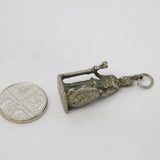 Sterling Silver Warrior Charm Pendant Vintage c1970
