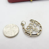 Sterling Silver 18th Birthday Good Luck Horseshoe Charm Pendant Vintage c1970