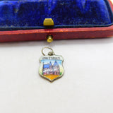 Sterling Silver and Enamel John O'Groats Shield Charm Pendant Vintage c1970