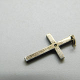 Sterling Silver Simple Crucifix Charm Pendant Vintage c1970