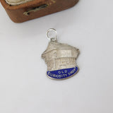 Sterling Silver & Enamel Old Curiosity Shop Charm Pendant Vintage c1970