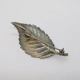 Sterling Silver Figural Leaf Pattern Brooch Pin Vintage 1982 London
