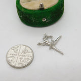Sterling Silver Ballerina Charm Pendant Vintage c1970