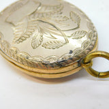 Victorian 9ct Gold Back & Front, Enamel 'Many Happy Returns' Locket Antique