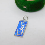 Sterling Silver Enamel Bermuda Charm Pendant Vintage c1970