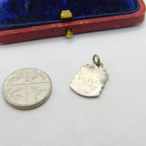 Sterling Silver and Enamel York Travel Shield Charm Pendant Vintage c1970