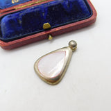 Sterling Silver and Pink Mother of Pearl Charm Pendant Vintage c1970