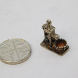 Sterling Silver Water Pump Charm Pendant Vintage c1970