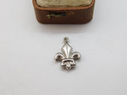 Sterling Silver Fleur-des-lis Charm Pendant Vintage c1970